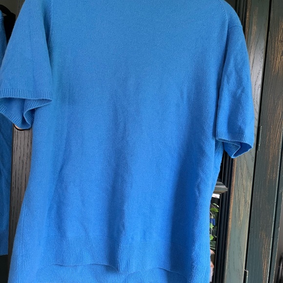 100% Cashmere Lands' End Women’s Vibrant Blue Twin Sweater Set - Picture 6 of 6